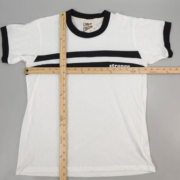 2 Stranger Things Camp Collection Tee Womens Large Ringer 80s Cosplay Halloween - Picture 14 of 16